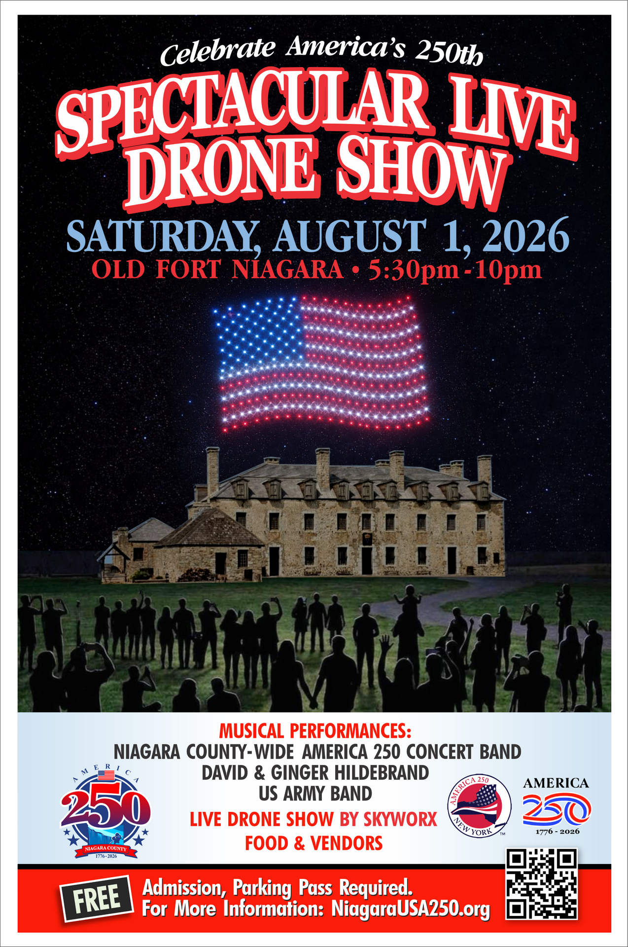 Niagara USA 250 - August 1, 2026 Event at Old Fort Niagara Poster