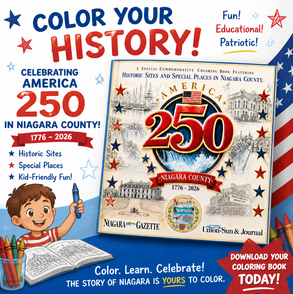 Niagara County Commemorative Coloring Book Graphic